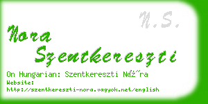 nora szentkereszti business card